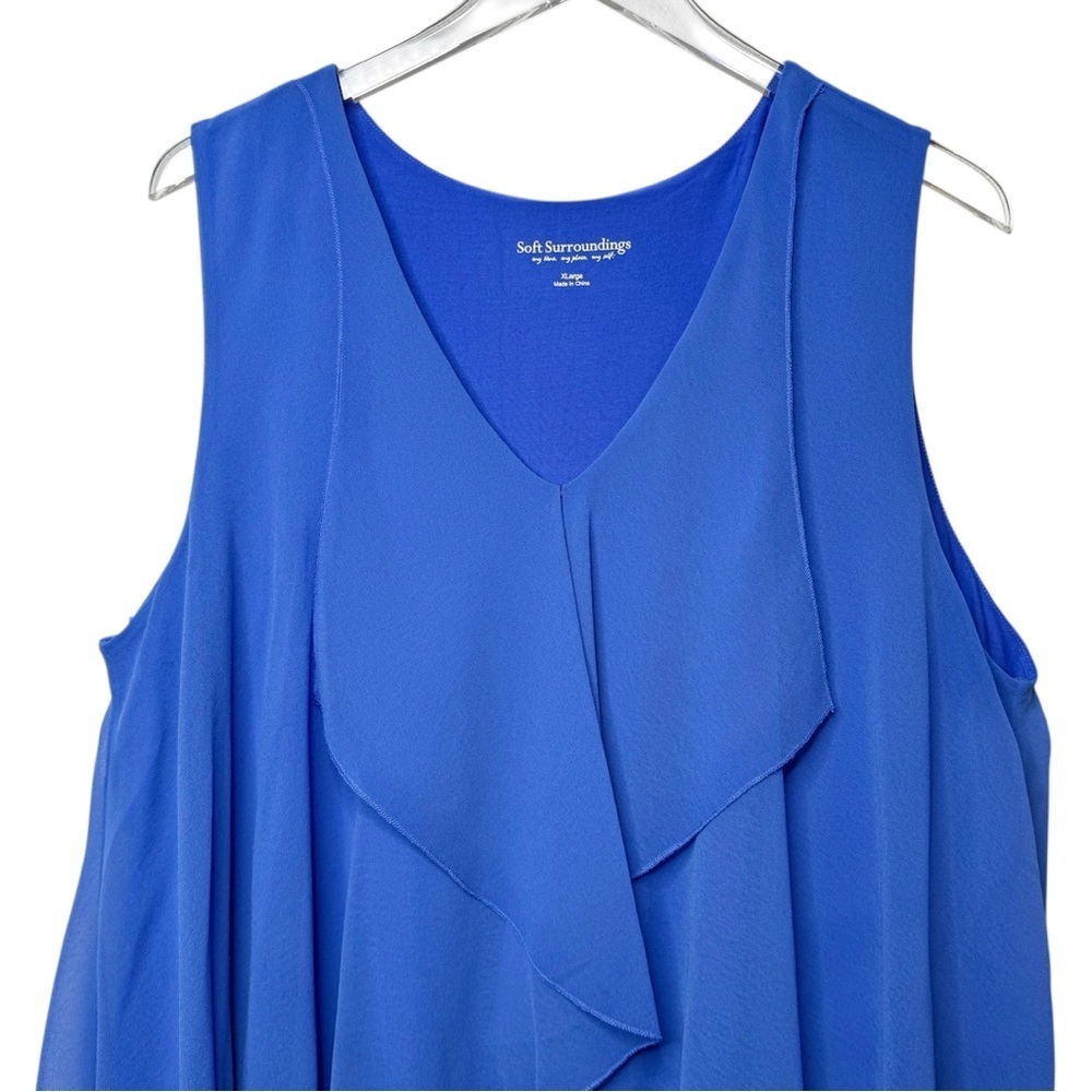 Soft Surroundings Cobalt Blue Flutter Front Women… - image 4